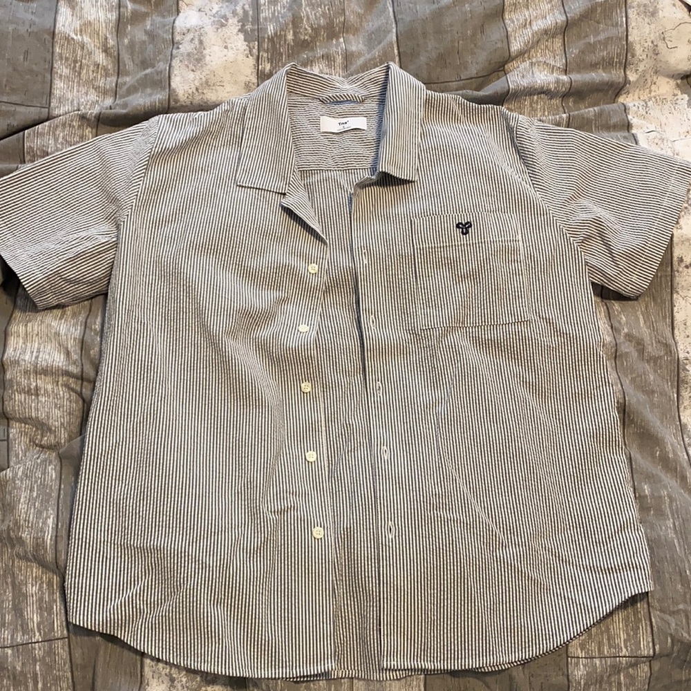 TNA Striped Button-Up Shirt